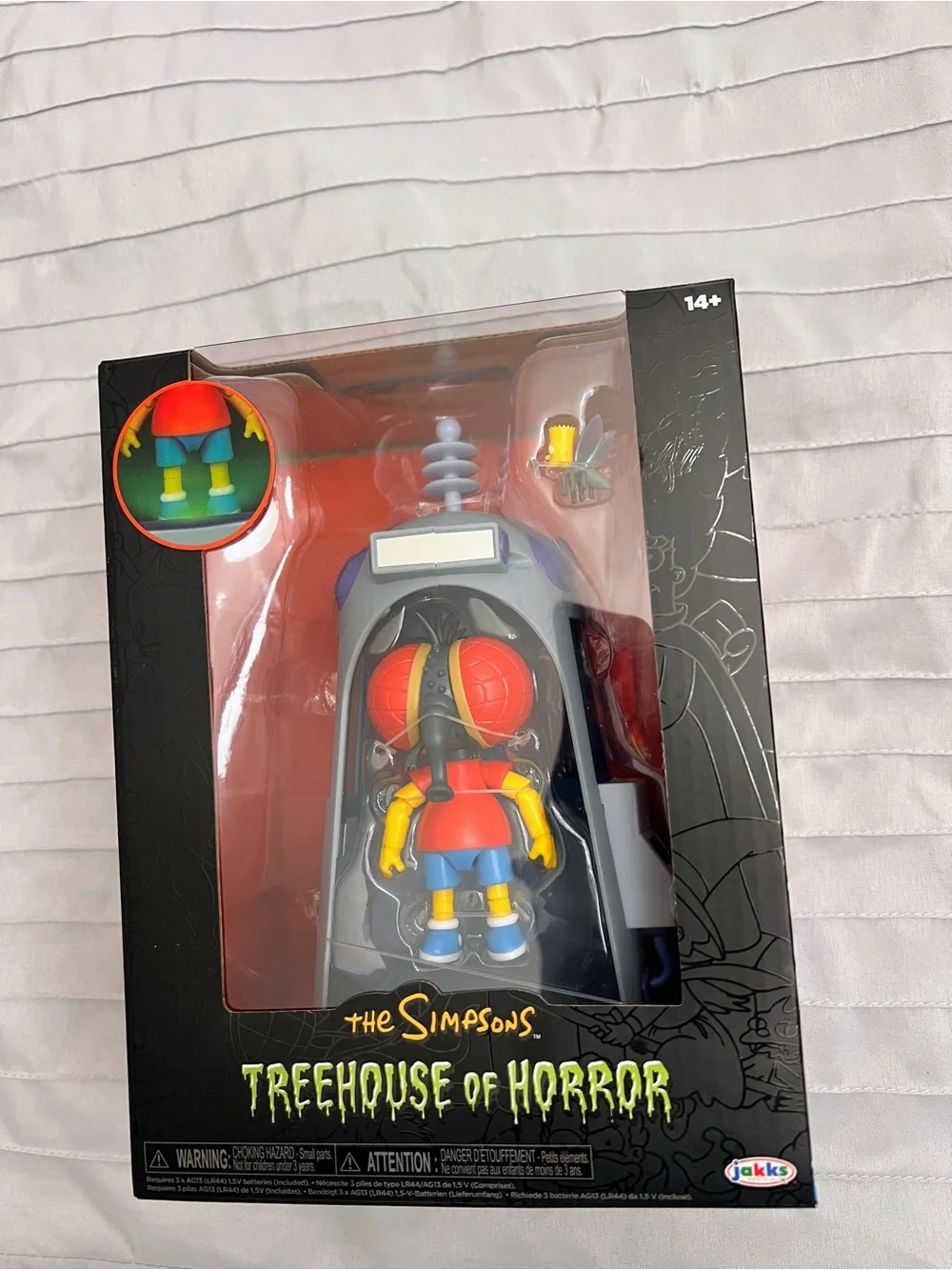 Simpsons Treehouse of Horror- Fly Boy Bart Light Up w/Transporter- Jakks Pacific